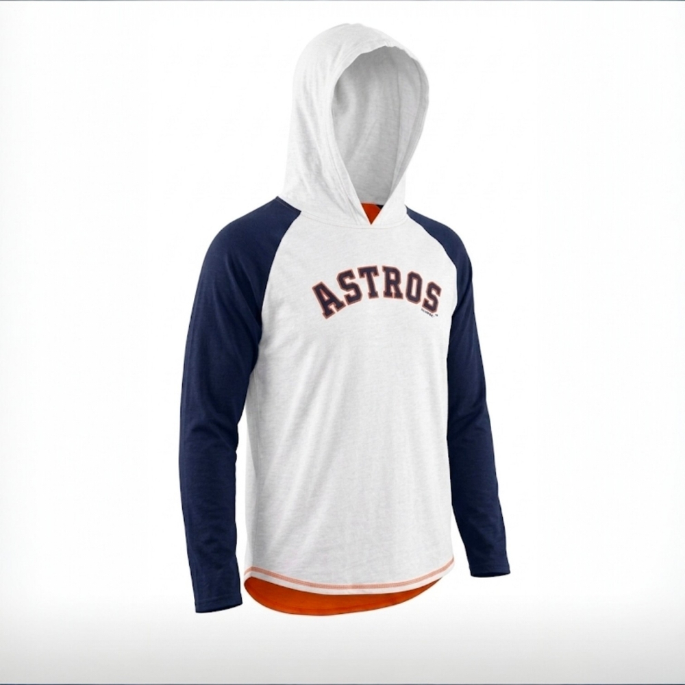 Houston Astros Fanatics Raglan Long Sleeve Hoodie - Men's/Unisex - Picture 2 of 4